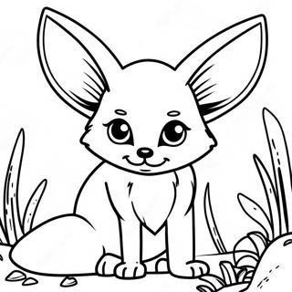 Raposa Fennec Páginas Para Colorir