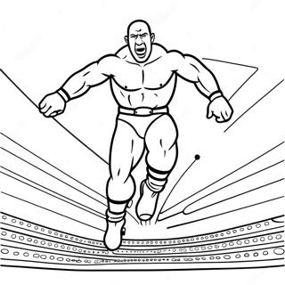 Pagina Para Colorir Conecte Os Pontos Lutador Wwe Pulando 2422-1982