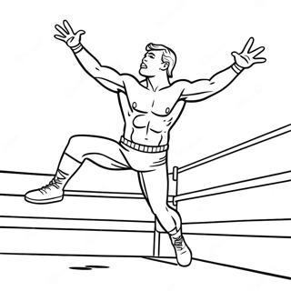 Pagina Para Colorir Conecte Os Pontos Lutador Wwe Pulando 2422-1983