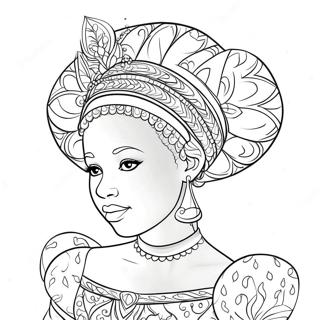 Pagina Para Colorir Da Princesa Negra 24324-22360