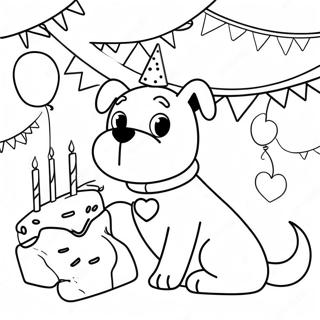 Pagina Para Colorir Da Festa De Aniversario Do Cachorro 24404-22421