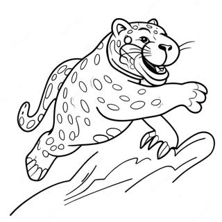 Pagina Para Colorir Do Mascote Jaguar Pulando 24415-22433