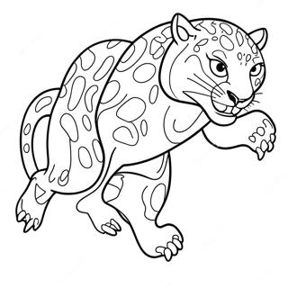 Pagina Para Colorir Do Mascote Jaguar Pulando 24415-22435