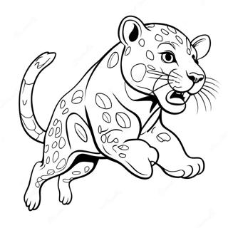 Pagina Para Colorir Do Mascote Jaguar Pulando 24415-22436