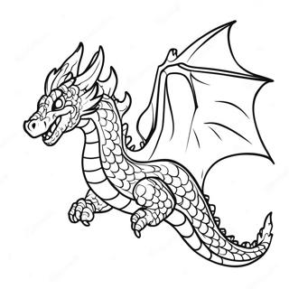 Pagina Para Colorir Dragao De Fogo Majestoso Voando 24435-22450