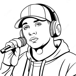 Pagina Para Colorir Eminem Com Microfone 24535-22530