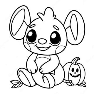 Pagina Para Colorir Stitch Fofo De Halloween Com Abobora 2453-1997