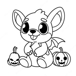 Pagina Para Colorir Stitch Fofo De Halloween Com Abobora 2453-1998