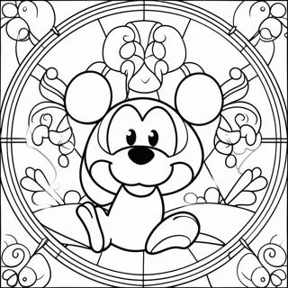 Pagina Para Colorir Vidro Colorido Da Disney 24544-22534