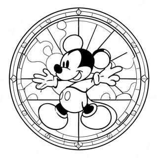 Pagina Para Colorir Vidro Colorido Do Mickey Mouse 24545-22539