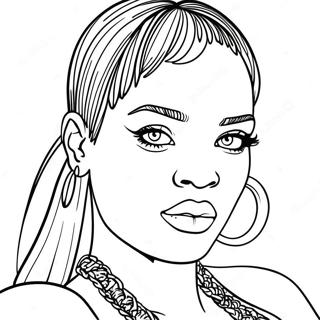 Rihanna Páginas Para Colorir