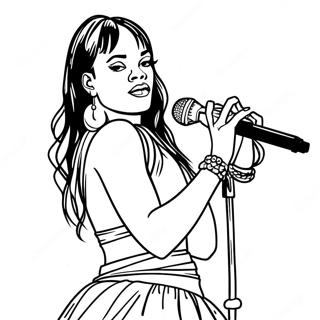 Pagina Para Colorir Da Rihanna Se Apresentando No Palco 24686-22644