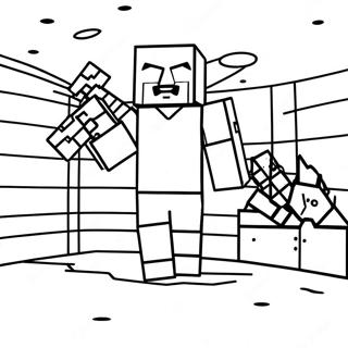 Pagina Para Colorir Do Steve Do Minecraft 24715-22663