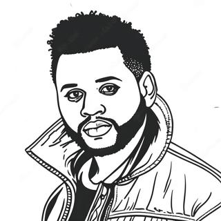 The Weeknd Páginas Para Colorir