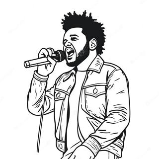 Pagina Para Colorir Do The Weeknd Se Apresentando No Palco 24806-22740