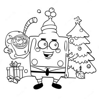 Pagina Para Colorir Spongebob No Natal 2482-2019