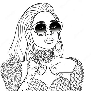 Pagina Para Colorir Da Lady Gaga Com Traje Brilhante 24856-22777