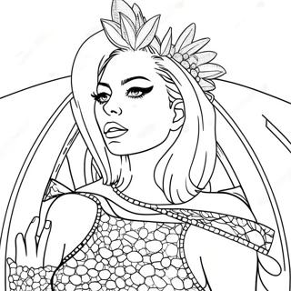 Pagina Para Colorir Da Lady Gaga Com Traje Brilhante 24856-22779