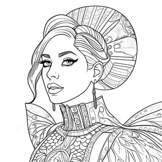 Pagina Para Colorir Da Lady Gaga Com Traje Brilhante 24856-22780