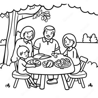 Pagina Para Colorir Do Piquenique Da Familia Feliz 24936-22841