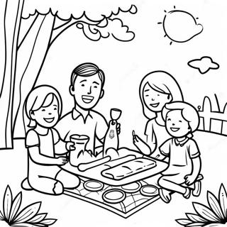 Pagina Para Colorir Do Piquenique Da Familia Feliz 24936-22842