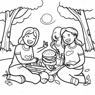 Pagina Para Colorir Do Piquenique Da Familia Feliz 24936-22843