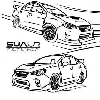 Pagina Para Colorir Do Subaru Wrx Em Movimento 25016-22906