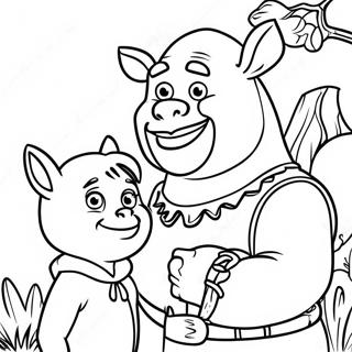 Pagina Para Colorir Da Aventura Do Shrek E Do Burro 25036-22921