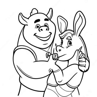 Pagina Para Colorir Da Aventura Do Shrek E Do Burro 25036-22922