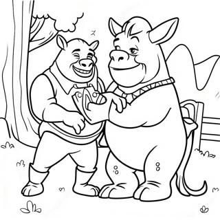 Pagina Para Colorir Da Aventura Do Shrek E Do Burro 25036-22923