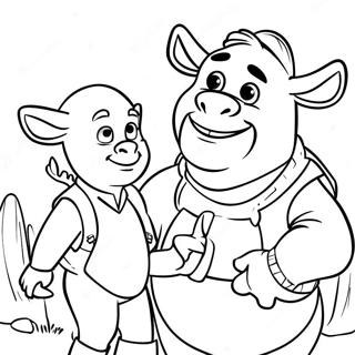 Pagina Para Colorir Da Aventura Do Shrek E Do Burro 25036-22924