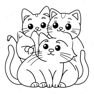 Pagina Para Colorir De Gato Fofo Com Filhotes Adoraveis 25125-22990