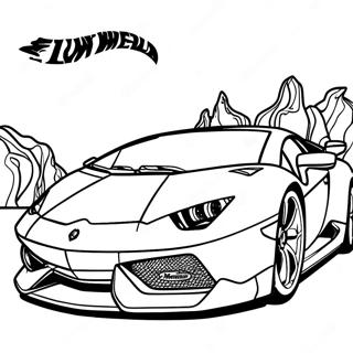 Lamborghini Hot Wheels Páginas Para Colorir