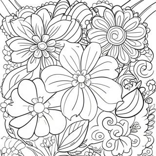 Pagina Para Colorir De Flores Para Alivio Do Estresse Para Adultos 25255-23094