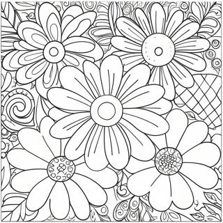 Pagina Para Colorir De Flores Para Alivio Do Estresse Para Adultos 25255-23095