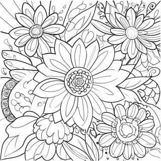 Pagina Para Colorir De Flores Para Alivio Do Estresse Para Adultos 25255-23096