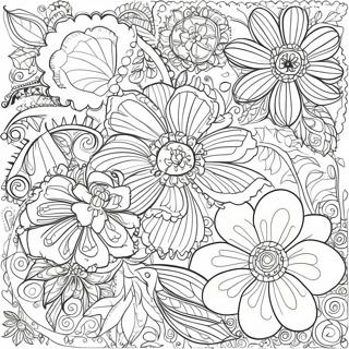 Pagina Para Colorir De Padroes Florais Intrincados 25256-23098