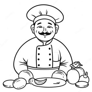 Chef Páginas Para Colorir