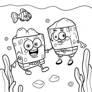 Pagina Para Colorir Da Aventura Subaquatica Do Bob Esponja E Patrick 25366-23185