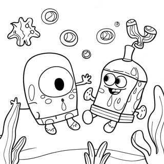 Pagina Para Colorir Da Aventura Subaquatica Do Bob Esponja E Patrick 25366-23186