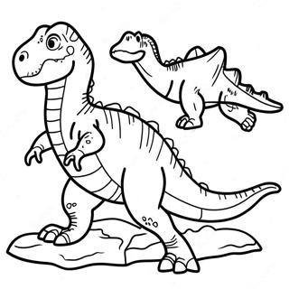 Pagina Para Colorir Do Fossil De Dinossauro 25405-23403