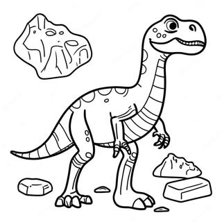 Pagina Para Colorir Do Fossil De Dinossauro 25405-23404