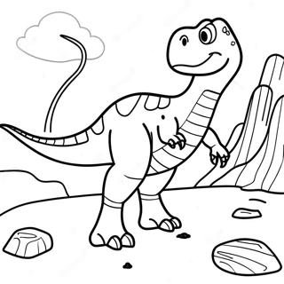 Pagina Para Colorir Da Escavacao Do Fossil De T Rex 25406-23220