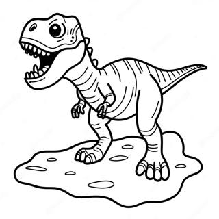 Pagina Para Colorir Da Escavacao Do Fossil De T Rex 25406-23407