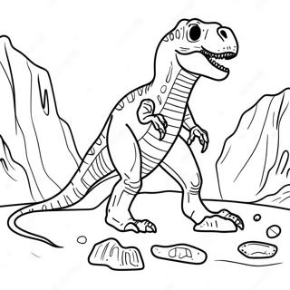 Pagina Para Colorir Da Escavacao Do Fossil De T Rex 25406-23408