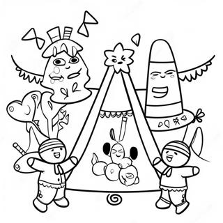 Pagina Para Colorir Da Celebracao De Las Posadas Com Pinata 25476-23462