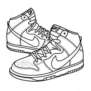 Nike Dunks Páginas Para Colorir