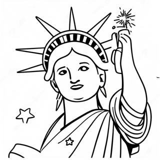 Pagina Para Colorir Estatua Da Liberdade Com Estrelas Brilhantes 25536-23510