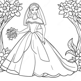 Pagina Para Colorir Da Barbie De Casamento 25565-23344