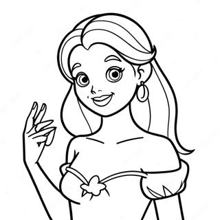 Pagina Para Colorir Da Princesa Disney Tatuada 25585-23358